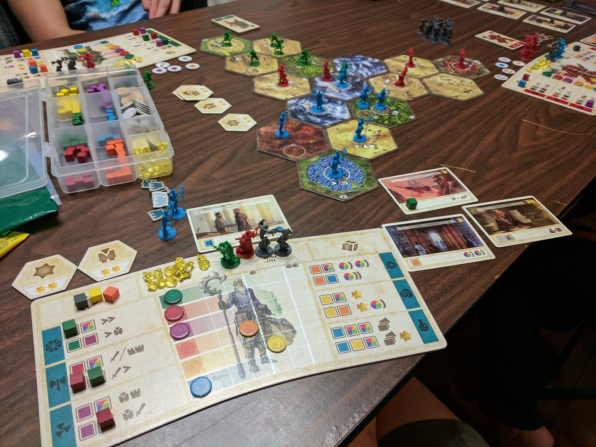 Tonight's #game: #Hyperborea w/@MTGirlCollector &amp; <a href="/brandyn_osborne/">Brandyn Osborne</a>. It's looking pretty good for me (blue). #BoardGames #GameNight