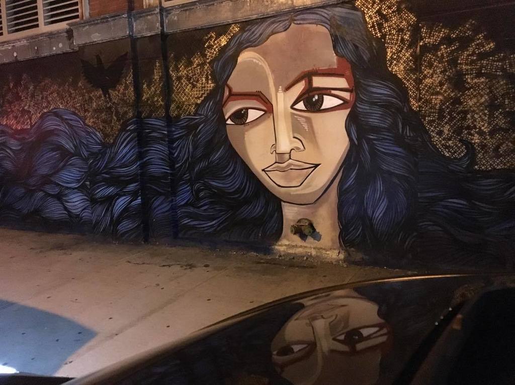 Reflections... <a href="/lamamaetc/">La MaMa E.T.C.</a> #eastvillage #nyc #mural