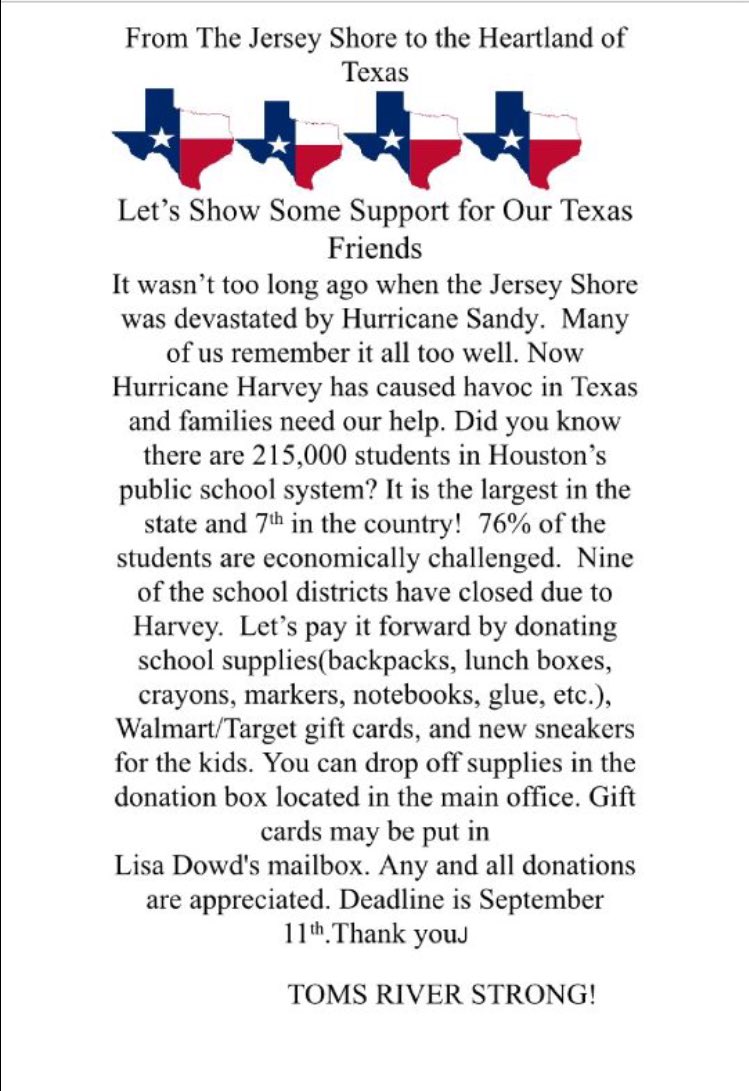 mariner_maniacs's tweet photo. bring your donation to the main office, anything helps! #HurricaneHarvy #HelpforTexas https://t.co/5WV8mgcVtK