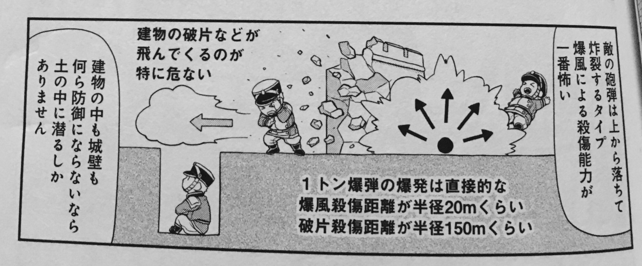 中島三千恒 軍靴のバルツァー連載中 Twitterissa 爆発からの身の守り方なんていう内容がタイムリーな話題になるの 本当に嫌な状況だけど 知ってると安全度も安心感も違うかなと 爆発で一番被害の幅が広いのは飛散する破片なのだ Https T Co Lrgi8rfum8 Twitter