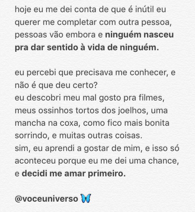 voceuniverso's tweet photo. O dia em que decidi me amar primeiro. 🦋✨ #SeAmePrimeiro https://t.co/3O8iHTAstN