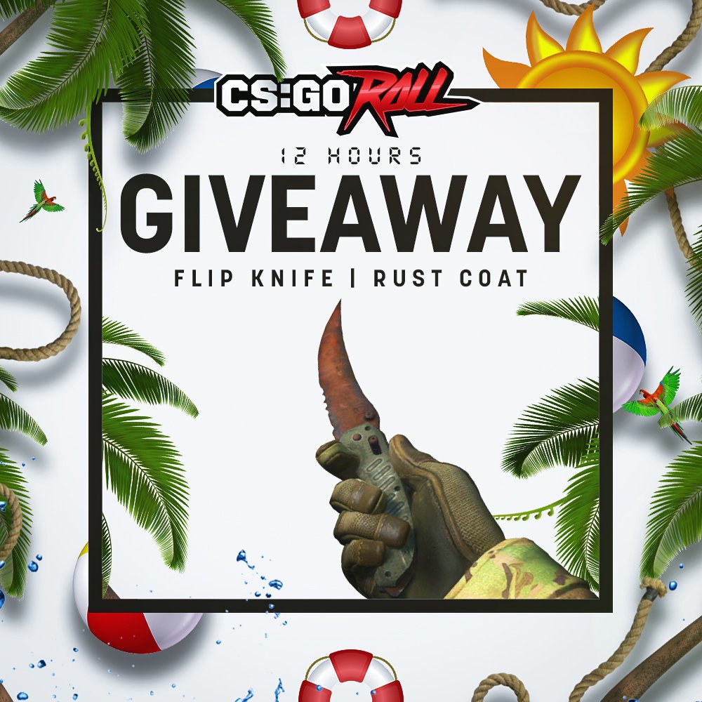CSGORoll's tweet photo. Flip Knife | Rust Coat

- RT
- Follow
- Enable notifications on CSGORoll
- Summer Giveaway https://t.co/HfZpA6Yzei

Ends in 12 hours.
GL! https://t.co/mKsKzhsf7r