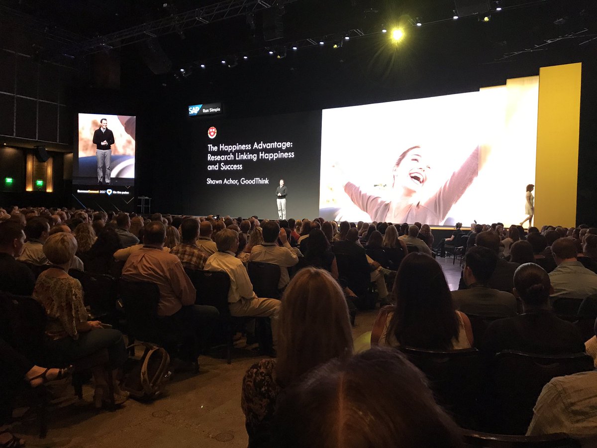 JustinWatras's tweet photo. "Happiness is the joy you feel moving toward your potential." - @shawnachor #sconnect2017 https://t.co/0U2954gOWx