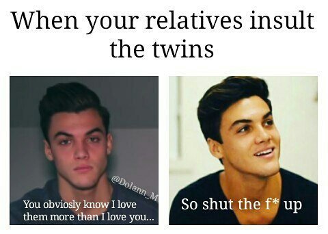 Mila38622142's tweet photo. I honestly don't even like most of them.. I just love the twins ๐๐
@graysondolan @ethandolan #dolanmeme #DolanTwins
#dolantwinsedits https://t.co/Icp7VXipxc