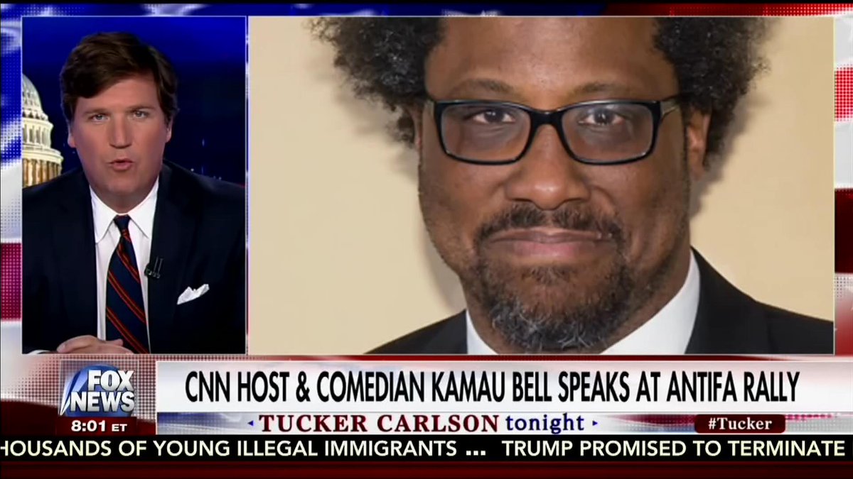 CNN host Kamau Bell inciting violence at Antifa - refuses comment