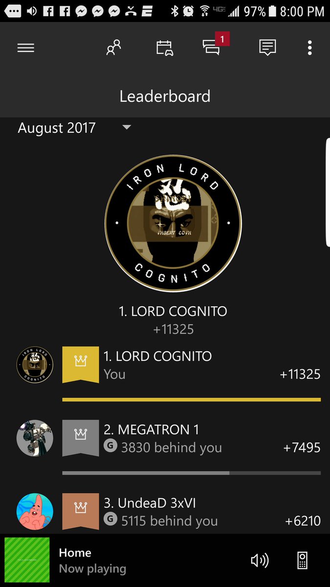 LordCognito's tweet photo. 🏋🏆AND NEW! I'll never be the GREAT @Rand_al_Thor_19 but 4 a month I REIGN😎 S/O @MEGATRON_1975 @undead3xvi @XboxQwik!See u in 3yrs! #Destiny2 https://t.co/P14Jd51Wnt
