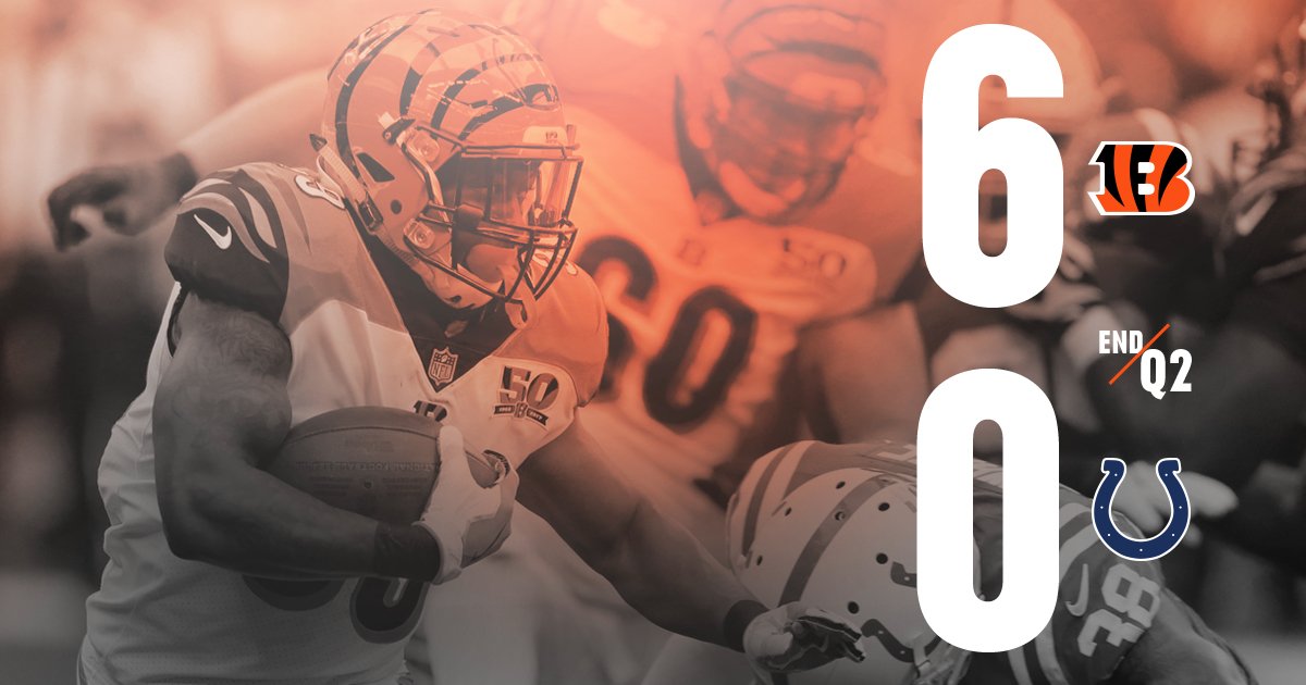 AT THE HALF #CINvsIND https://t.co/j2G2dmLiEY