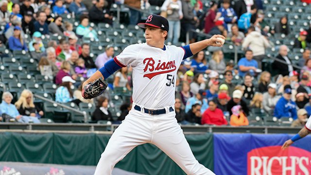Tremendous #Bisons debut for <a href="/ryan_borucki/">Ryan Borucki</a>. 6.0ip shutout. 6k and a pair of doubleplays. Just one walk. #Bisons up, 1-0. <a href="/BlueJays/">Toronto Blue Jays</a> <a href="/MiLB/">Minor League Baseball</a>