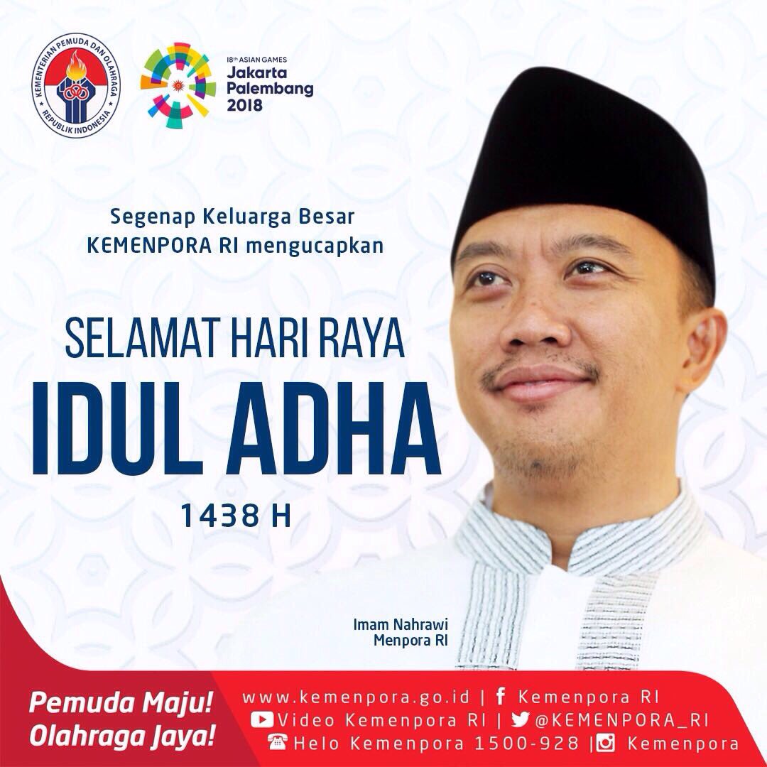 Selamat Idul Adha 1438 H. Jadikan Idul adha momentum menyambungkan tali silaturahmi, melatih kepekaan, empati, &amp; mengikis kebencian di hati.