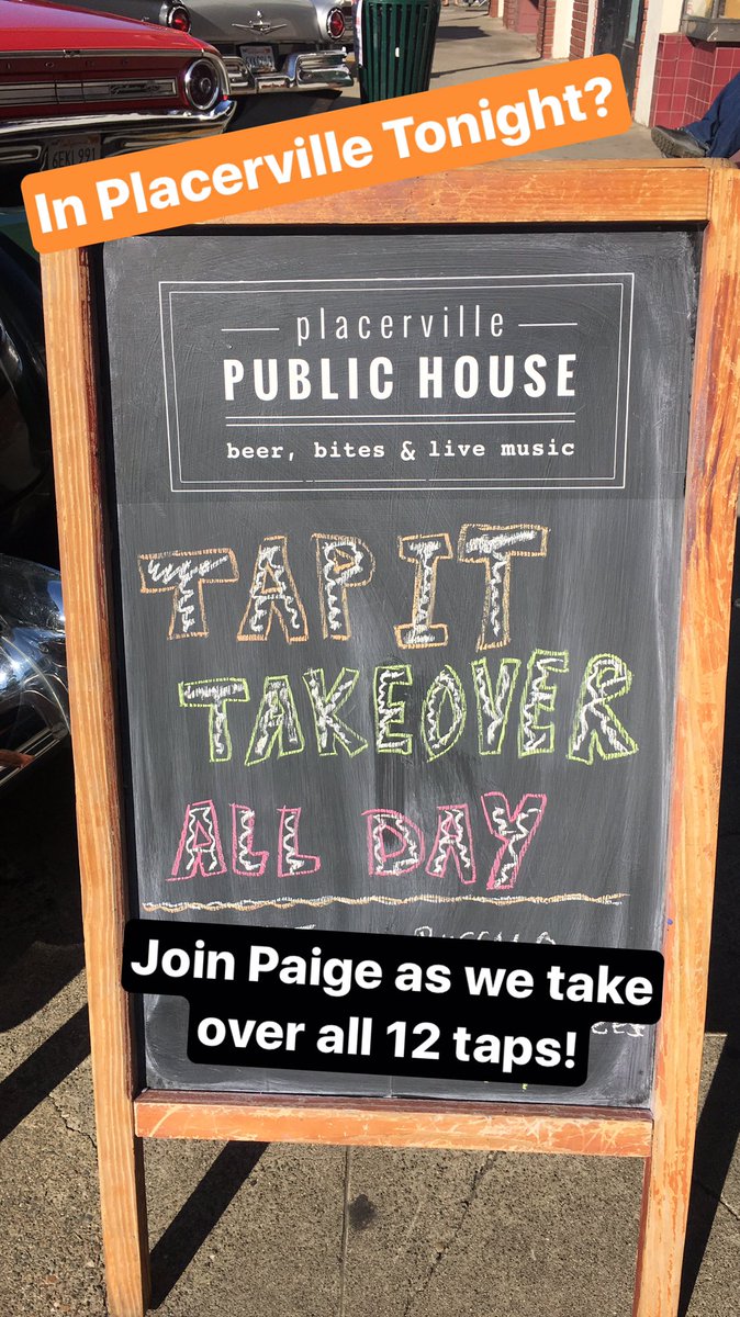 Hey Nor Cal fans! Paige is in #Placerville tonight for a #taptakeover. Swing by, say hi 👋🏻 &amp; learn about some of our specialties!
