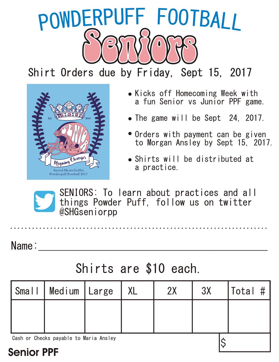 SHGseniorpp's tweet photo. Here it is everyone!!! Shirts will be sold starting next week for $10!! 🏈💕 https://t.co/ykeW9qKuXz