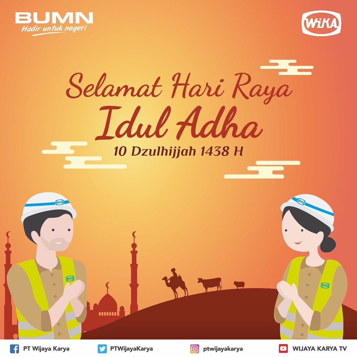 WIKA mengucapkan Selamat Hari Raya Idul Adha 1438H.