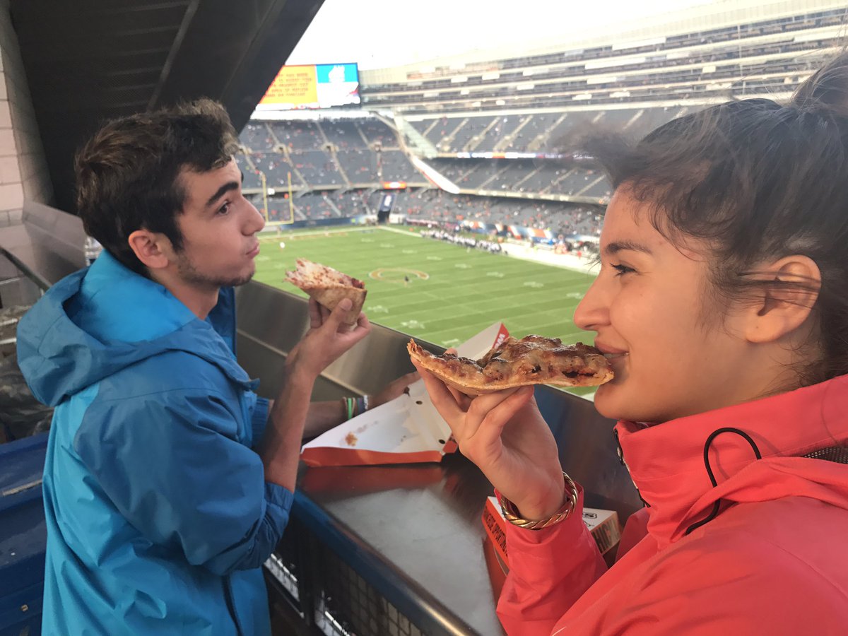 marc1618's tweet photo. First game!! First slice! #BearsPhotos https://t.co/lR8eIBNY8L