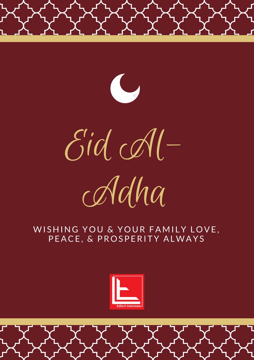 EdTechIndo's tweet photo. Atas nama EdTech Indo saya mengucapkan: 

Eid Al-Adha 1438 H - Selamat Hari Raya Idul Adha 1438 H. https://t.co/wkxkrPKSN7
