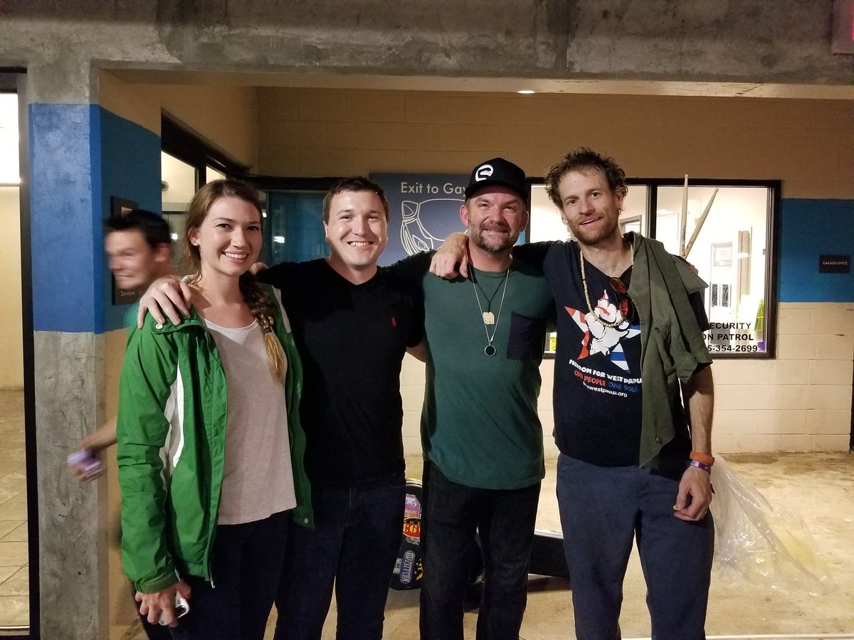 MatthewApatt's tweet image. Well, @dispatchmusic we stumbled across you after all. Thanks for the mini show, the pic, and being cool dudes who play in parking garages!