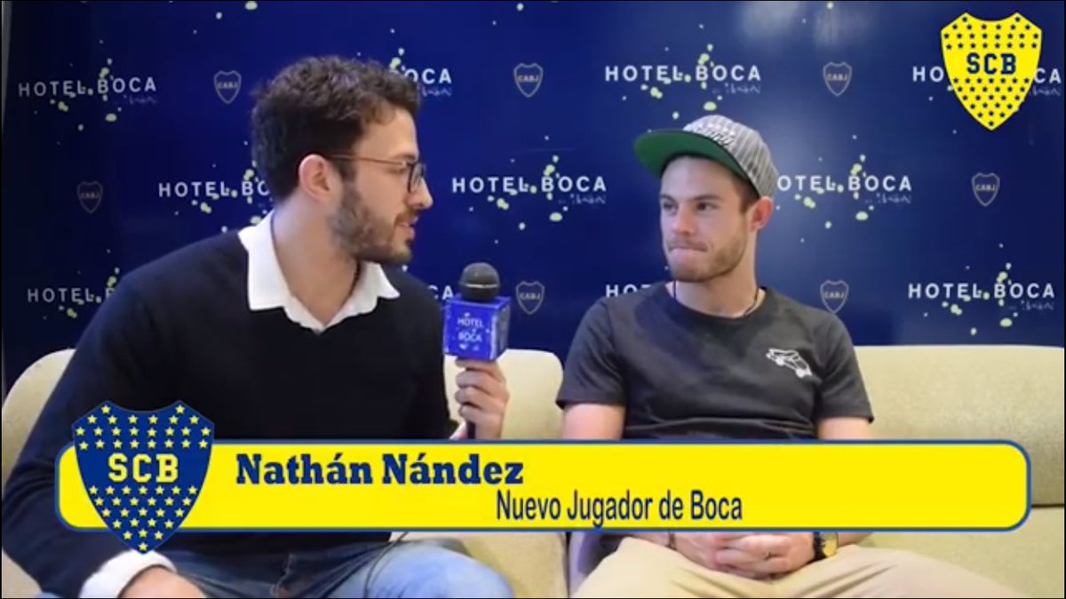 SiempreConBoca_'s tweet photo. Si queres ver la entrevista exclusiva de @GermanCarrara a #Nandez para @SiempreConBoca_ en el @HotelBoca ingresa a https://t.co/QrrqFWznkJ https://t.co/ZxgkDNIeMq