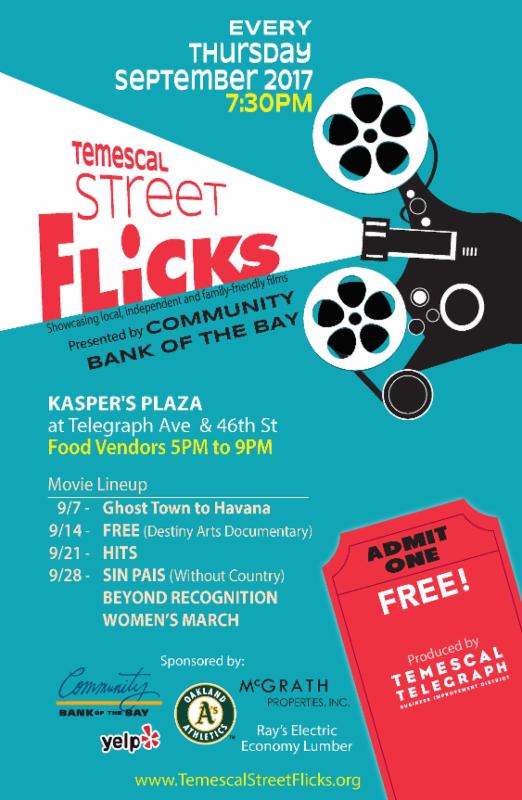 TemescalDist's tweet photo. eNews: @TemescalBeer Queer #FirstFridays, #TemescalAlley 1st Friday, #Temescal Street Flicks https://t.co/gYkqCLgMrD https://t.co/i0JASdU1CZ