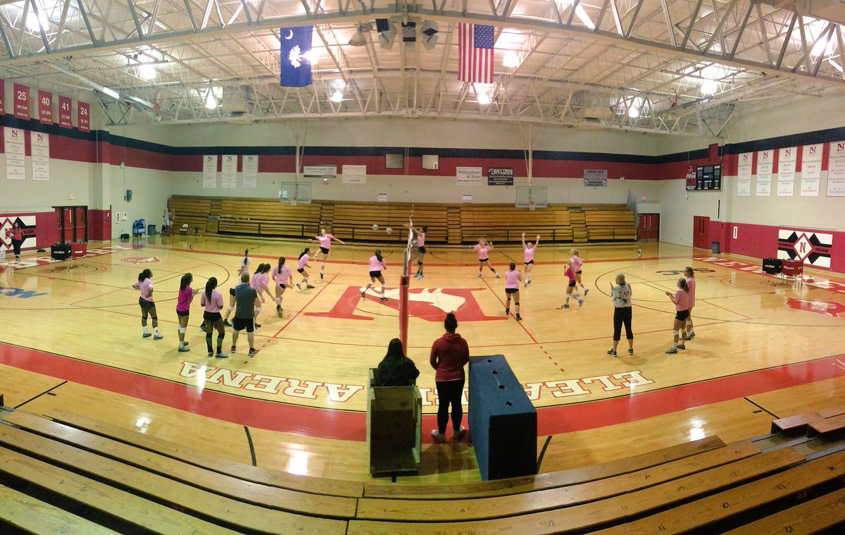 newberry_volley's tweet photo. #NCVB2017 getting reps in on main court. Season opener/HOME TOURNEY starts tom! Fri noon & 6p, Sat 11a & 3p! Show out 🐺 Nation!! 🏐❤️ #NNOGD https://t.co/pdHa5c9SLv