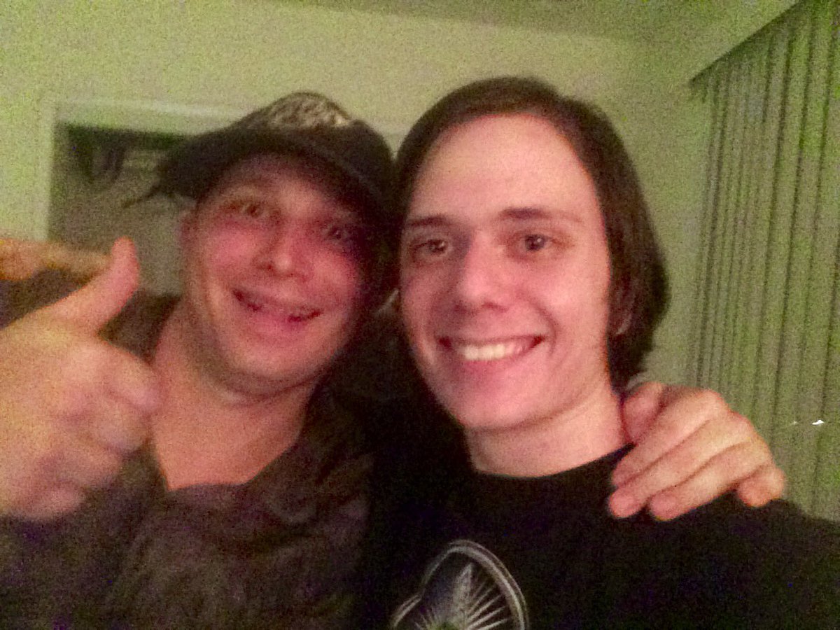 CodyCivilians's tweet photo. Nick &amp; Cody after recording the final vocal tracks for the new album. We're excited to share it with you, check back soon. #rocknroll https://t.co/PYo0lOdrXS