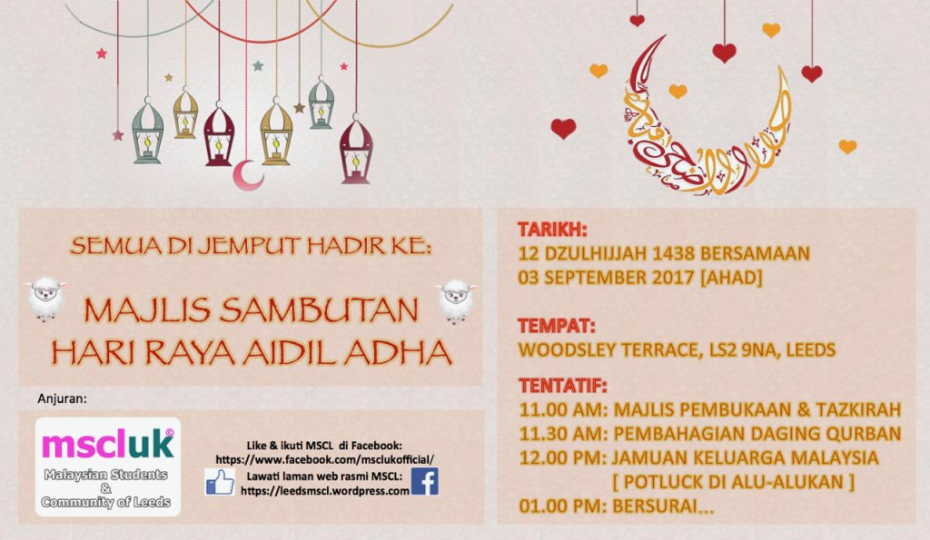 leedsmscl's tweet photo. Majlis Sambutan Hari Raya Aidil Adha https://t.co/9CpQlmTtZX https://t.co/MRuGMGxdeo