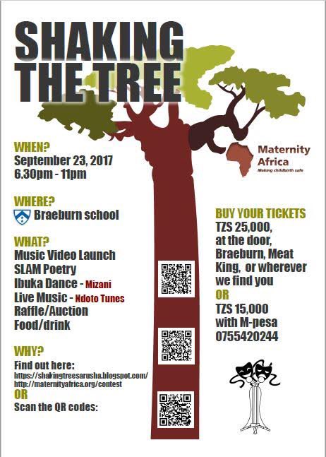 We are Shaking things up! Come and join us for an evening of live music, poetry, dance, auctions and fun - Sept 23rd Braeburn School Arusha!