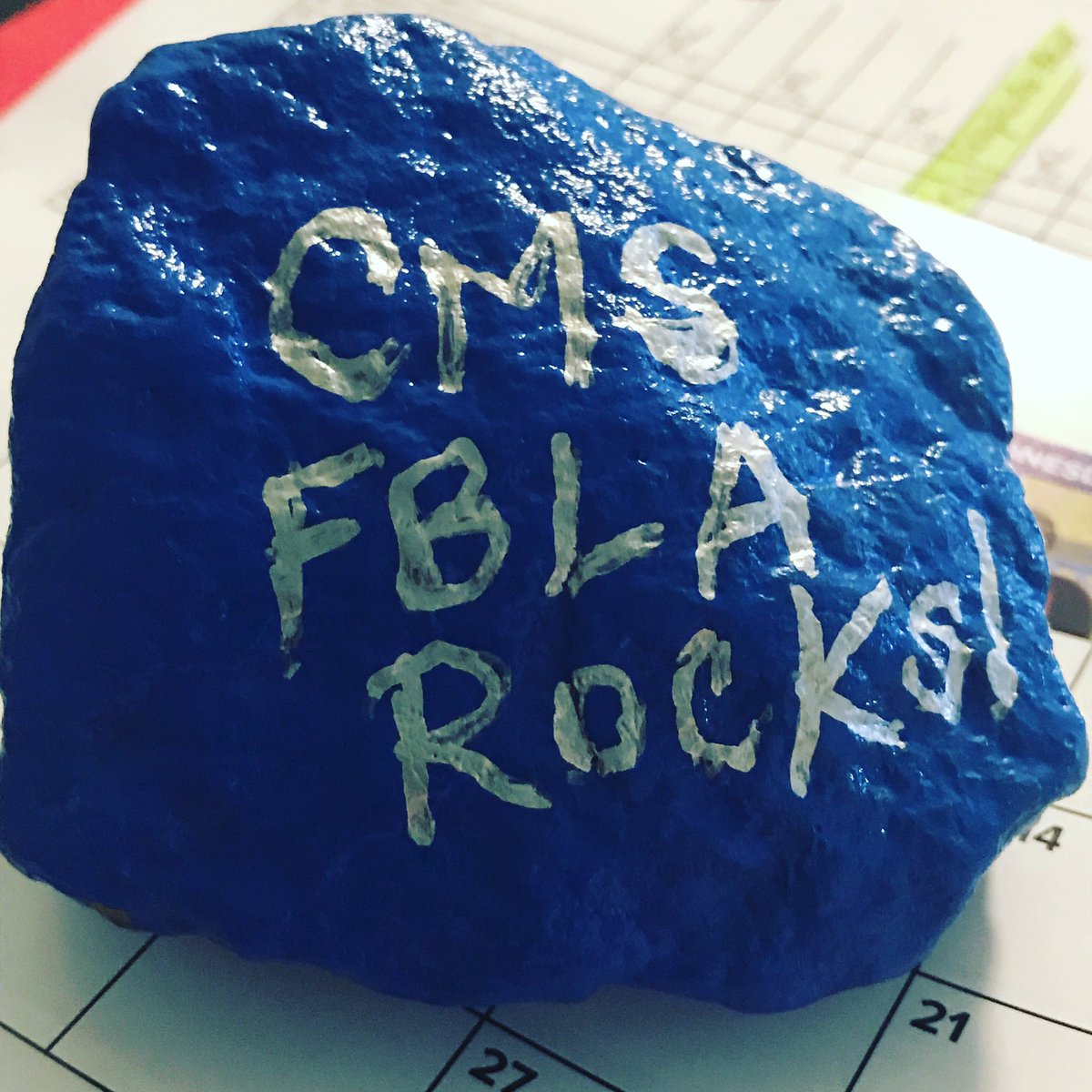 AWCMSFBLA's tweet photo. Look for these CMS FBLA Rocks at school tomorrow and win a prize! #cmsfblarocks https://t.co/4gt2DXXtEy
