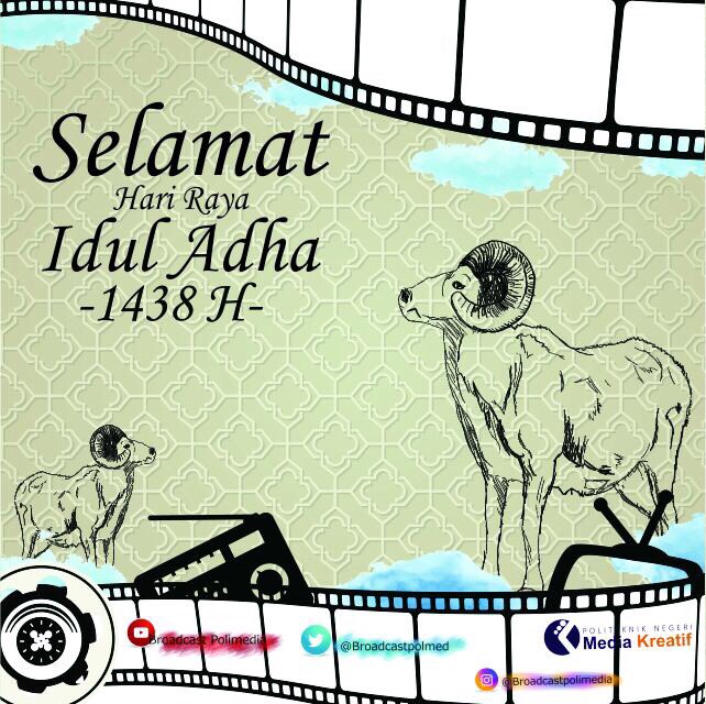 Kami segenap keluarga besar Broadcast PoliMedia mengucapkan Selamat Hari Raya Idul Adha 1438H bagi yang merayakan. Happy friday!🐑🐃🐑🐃