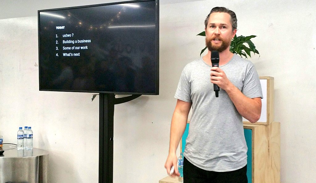 UTSStartups's tweet image. We&apos;re lucky to have @UTSalumni Joel, head of @ustwo kicking off #TechImmersion day&apos;s keynote!