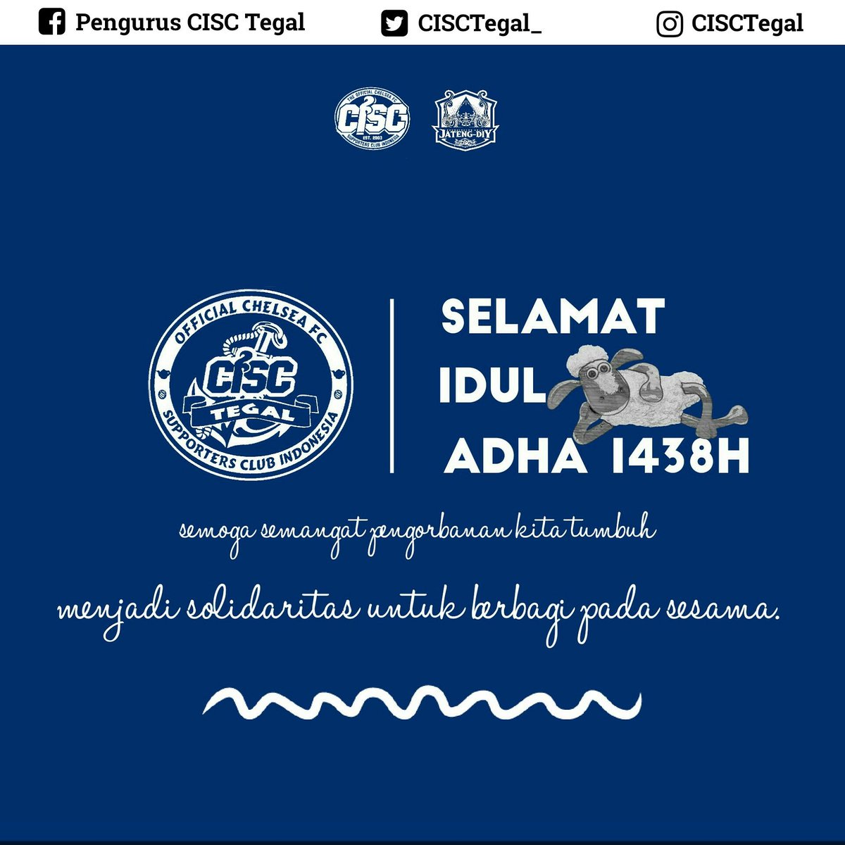 CISCtegal_'s tweet photo. Alhamdulillah it's #EidAlAdha CISC TEGAL mengucapkan

Selamat Idul Adha 1438 H / 2017 M.

Selamat nyate! 😆😆

#ThisIsCISC
#CISCtegal https://t.co/ky0ZeZBPRp