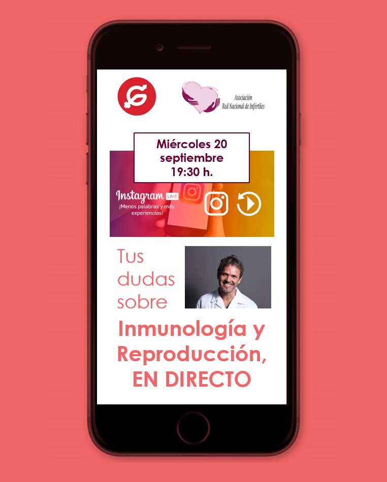 El próximo 20/9 hacemos nuevo Instagram Live sobre #Inmunología con <a href="/redinfertiles/">Red Infertiles</a> ¡os esperamos! <a href="/GinemedC/">Ginemed</a>