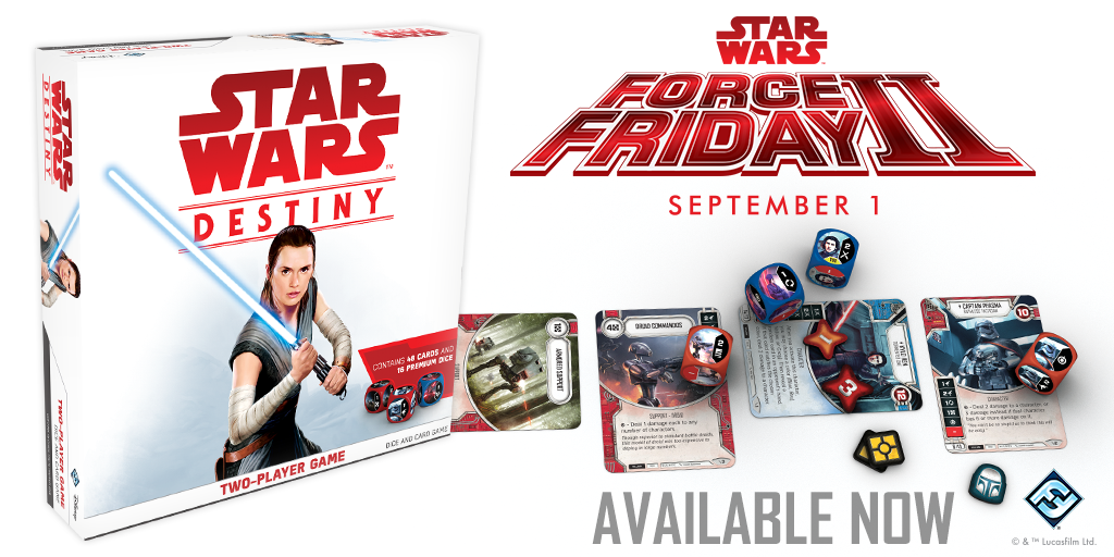 tolgardgames's tweet photo. #ForceFriday is here, and the Star Wars™: Destiny 2-Player Game from @FFGames is on shelves today at Tolgard Games! #StarWars #FindTheForce https://t.co/BZhslS7kgE