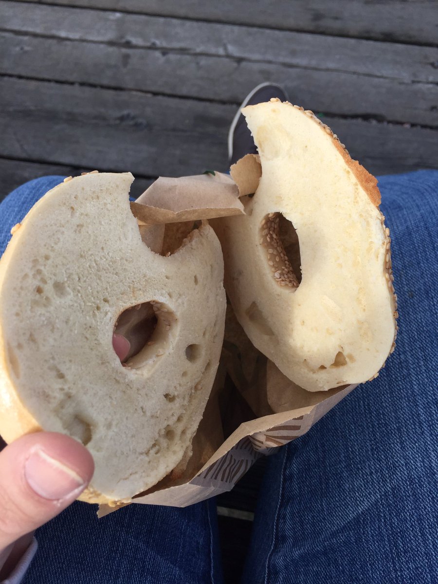 PeterJSampson's tweet photo. @Starbucks when a Philadelphia bagel goes missing in Stockholm. 50kr for a empty bagel! New eyechecks for staff needed? https://t.co/wCDTsdqjh6
