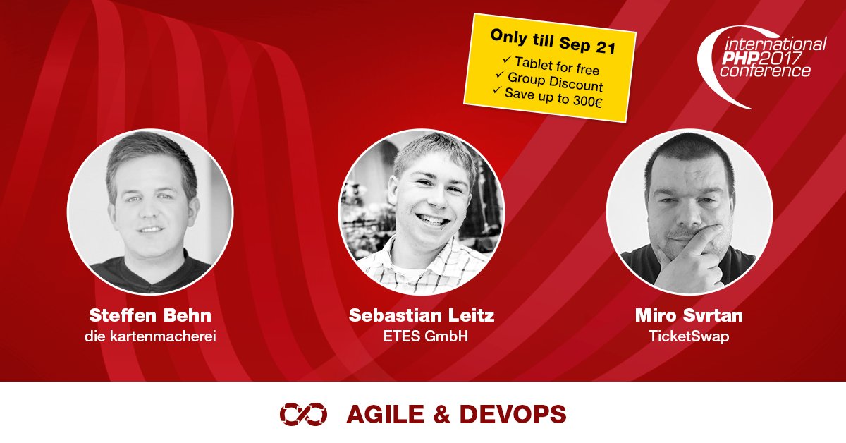 phpconference's tweet photo. Our experts @sbehn  @seaneble  @msvrtan provide you with the latest trends and news about #Agile &amp; #DevOpsS >> https://t.co/bTpBtxSYYK https://t.co/qQU7xDOnqO