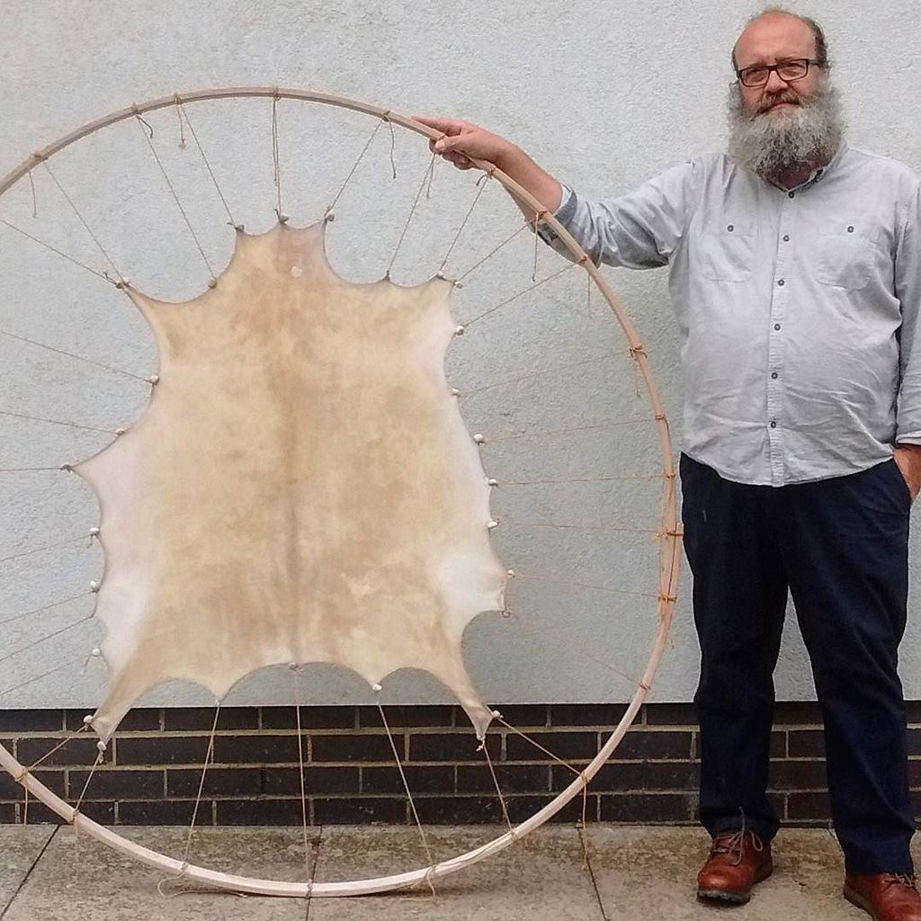 BodCons's tweet photo. Just collected a Shetland sheep parchment skin made by Jiri Vnoucek for display in our next exhibition! #bodconson… https://t.co/dPrZTPogNE https://t.co/vBcLLuKDo6