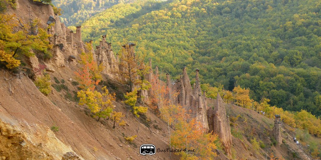 BusTicket4me's tweet photo. Devil’s Town, a unique place on earth with mystical stone sculpture, located 11 km from #Prolom banja #bus #ticket https://t.co/8eN43uUhO8 https://t.co/zsoZOcdofA