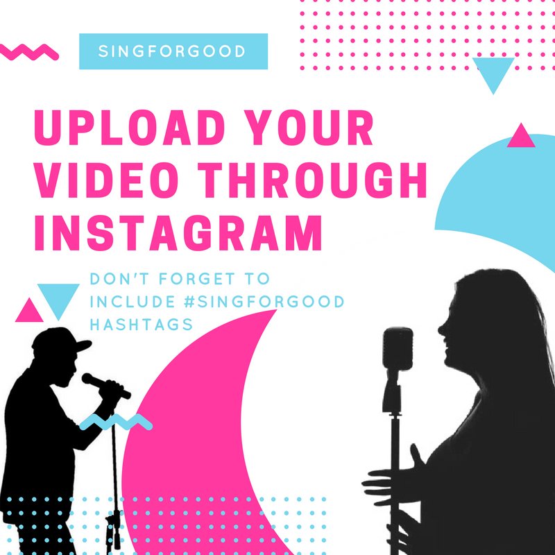 singforgood's tweet photo. Great news, you can now enter the Sing for Good challenge by uploading you video to Instagram! #singforgood https://t.co/btKnB8zYk2