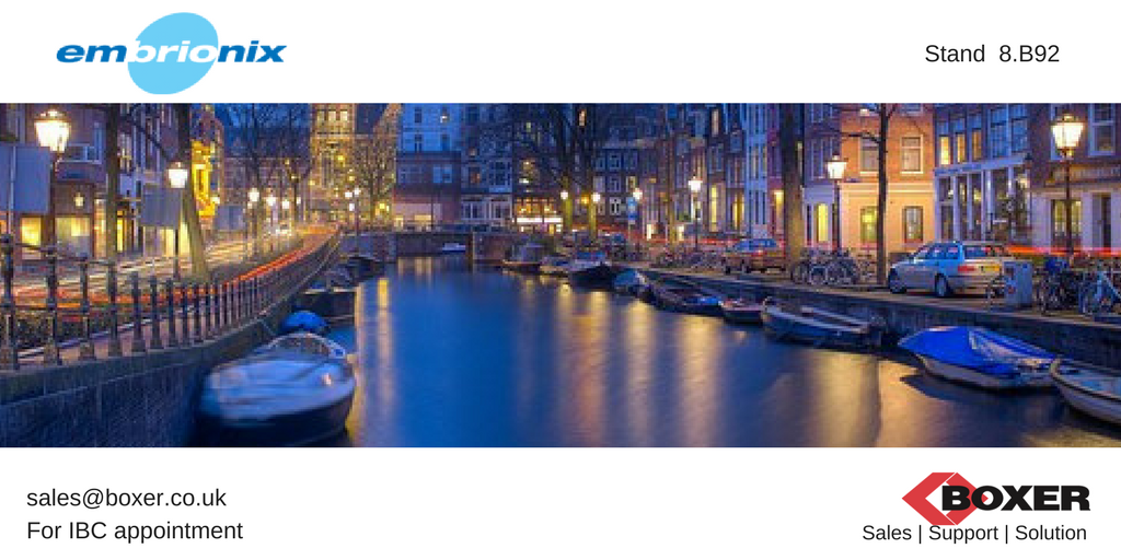 boxer_systems's tweet photo. Our Strategic Partners @embrionix are @IBCShow Stand 8.B92
ctc: sales@boxer.co.uk
https://t.co/GW4KAHcS5L
#BoxerSystems #IBC2017 https://t.co/4HXZFaxviq