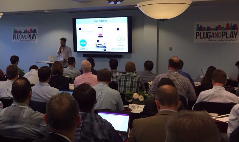 PacknDrive's tweet photo. Can #blockchain disrupt car claims management? Pitch of @Romain_Gmd - Plug & Play center #siliconvalley #Insurtech #makeinsurancegreatagain https://t.co/pfPvCjRGfI