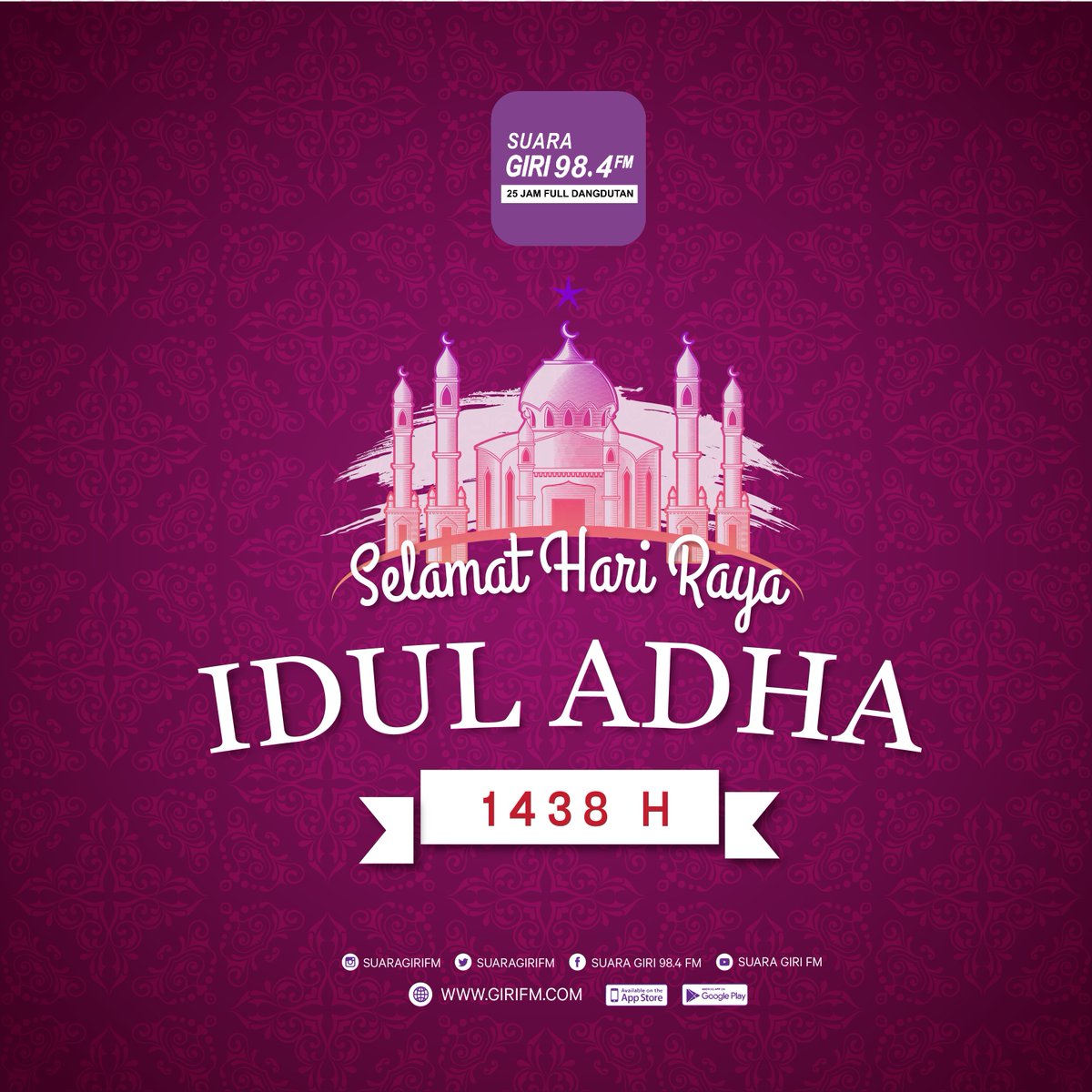 Semoga kurban anda berkah, dicintai Allah, dan disayang tetangga. Selamat berbagi dan Selamat Hari Raya Idul Adha 1438H, Mitra Suara Giri!