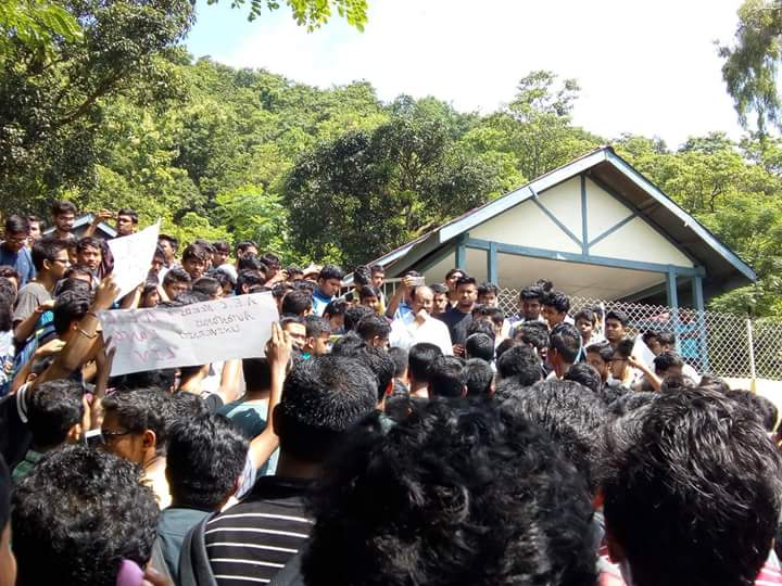 AEC_1955's tweet photo. Students from @AEC_1955  protested against transfer of affiliation of @AEC_1955 from Gauhati University to ASTU.
#SayNoToASTU https://t.co/MpiTcitK7I