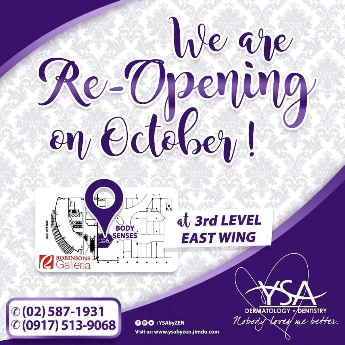 LapidDental's tweet photo. "Re-opening on October 2017! 🎉 #YSAgalleria #LAPIDdental #Dent..." #FoursquareFind @ysabyzen https://t.co/V7GkKSEEwn https://t.co/4L6u98Nzej