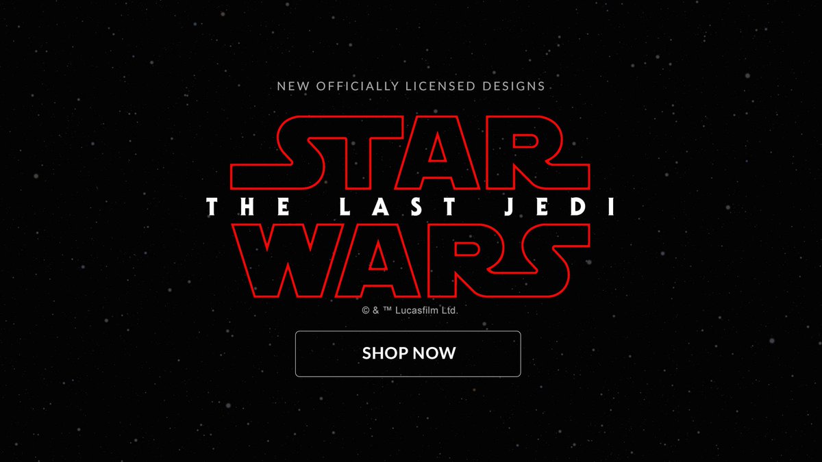 DesignByHumans's tweet image. It's here. Official @starwars #TheLastJedi apparel is now available at DesignByHumans! 
dbh.la/lastjedi