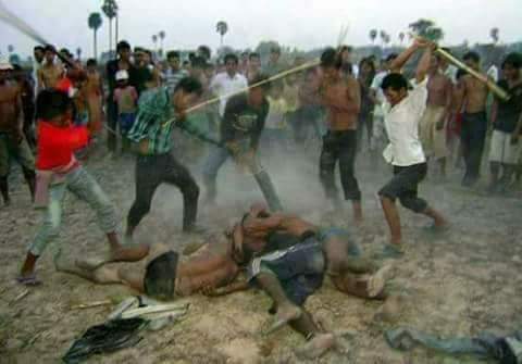 "အၾကမ္းဖက္သမားမ်ားအတြက္ လူ႕အခြင့္အေရးမရွိပါ"
"No human rights for the terrorists"