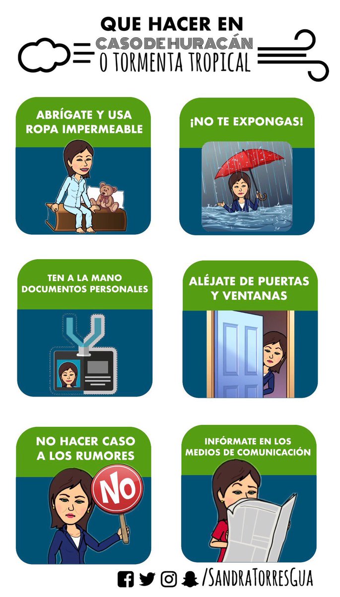SandraTorresGUA's tweet photo. Una noche de mucha lluvia en nuestro país, les dejo estos consejos, tómenlos en cuenta. Bendiciones 😘 https://t.co/KqMnoi755b