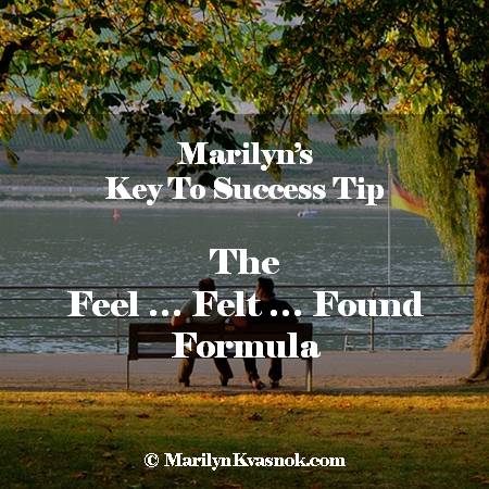 MarilynKvasnok's tweet photo. Overcome objections with 
The FEEL, FELT, FOUND Formula.
https://t.co/SdNzm6burX
#MarketingTips #KeyToSuccessTips https://t.co/vflVbhrsYr