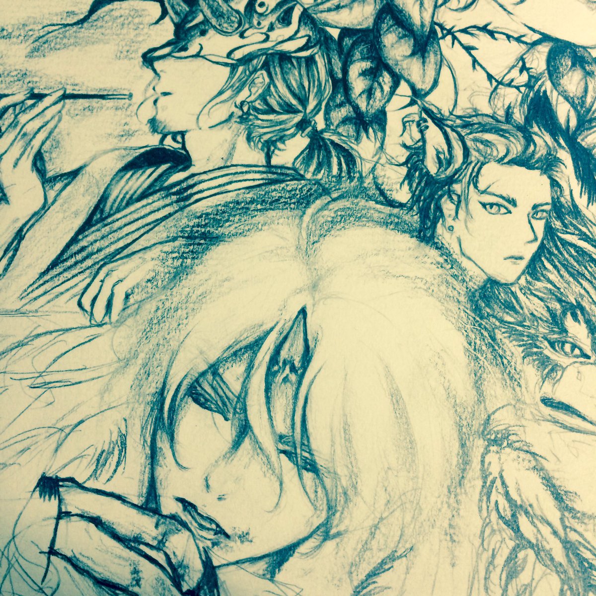 もちろんアナログのお絵描きも好きだよー🤤🌸✏️ 