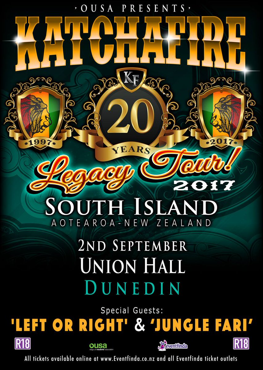 ReFuelDunedin's tweet photo. Tomorrow night, don't miss KATCHAFIRE! https://t.co/MRJRxI6HKe