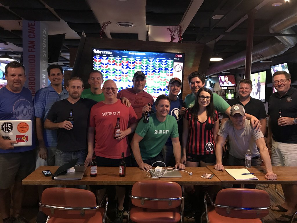 ThePostTweets's tweet photo. Gabe's Dads FFL FFL Draft just wrapped up at The Post!  #FantasySeasonTicket #DraftLikeABoss #PostingUp https://t.co/J7w6PjPpnU