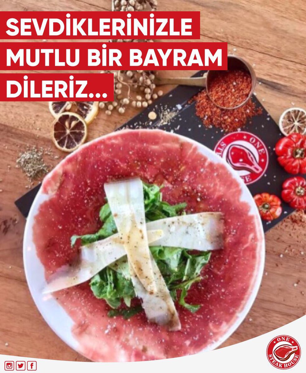 Sevdiklerinizle beraber huzur dolu, iyi bayramlar dileriz 😊 #onesteakhouse #beylikduzu #kurbanbayramı #iyibayramlar