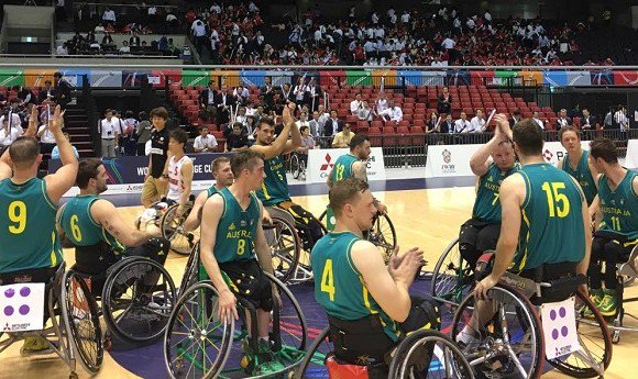 AUSParalympics's tweet photo. Comeback kings! The Aussie Rollers have defeated host nation Japan 70-69 on Day 1 of the World Challenge Cup! Read: https://t.co/PNcxa2TWhB https://t.co/XEXZvUPsYS